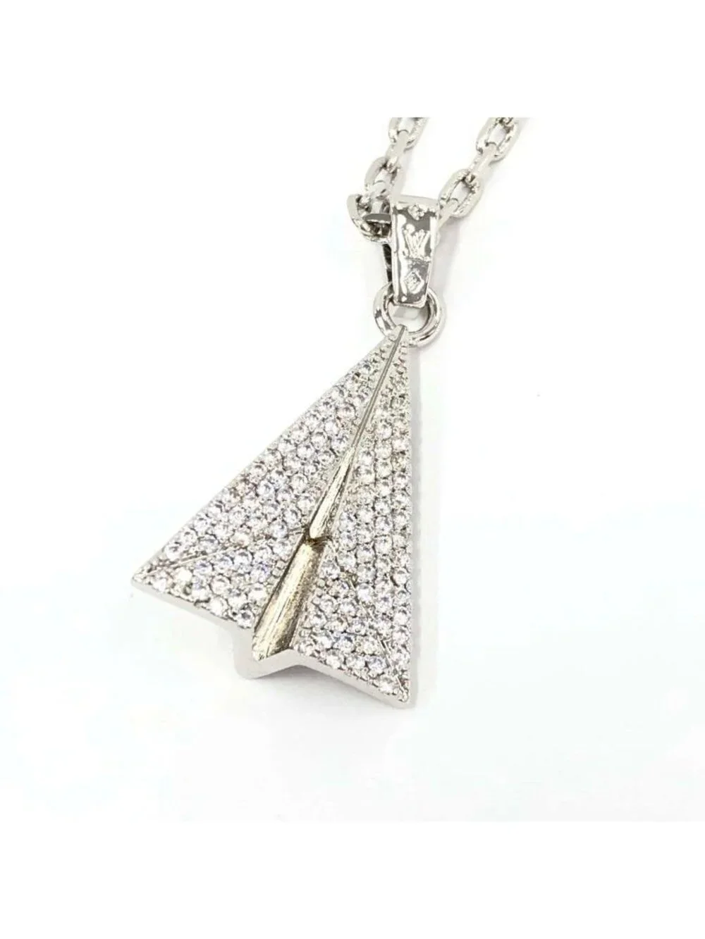 Louis Vuitton Pendant LV Pay Per Plane Silver Metal Rhinestone